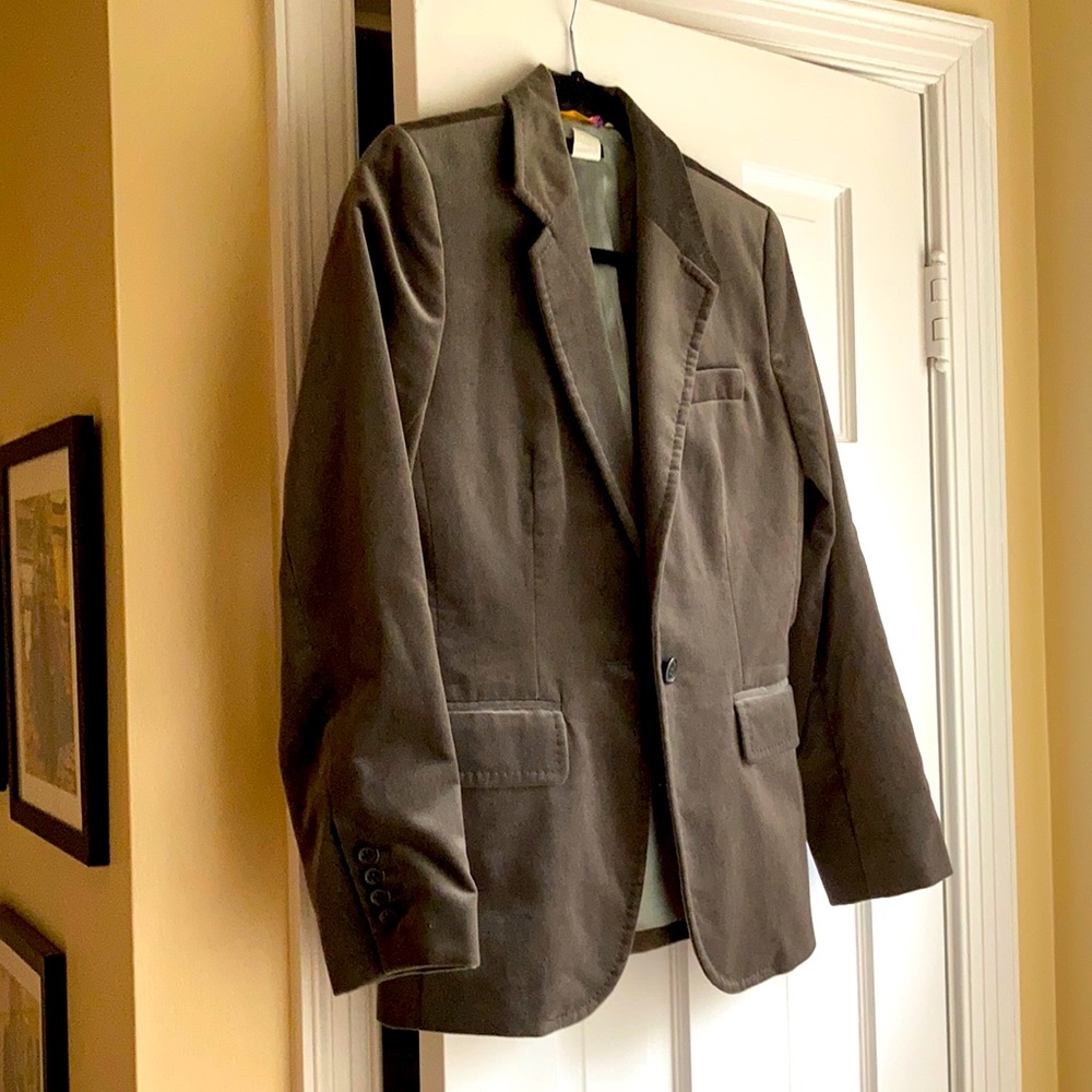 Beautiful grey velvet Jcrew jacket